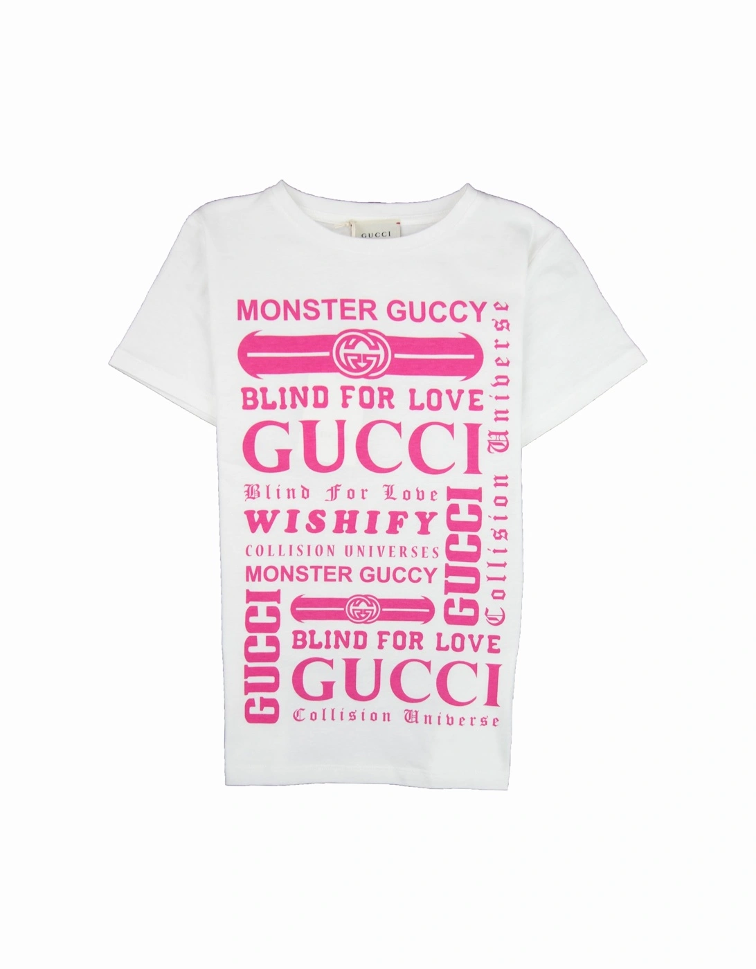 Junior Logomania Print T-shirt Cream/Pink 9473, 3 of 2