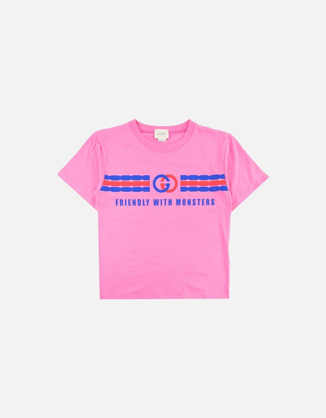 Junior Interlocking G Print Cotton T-shirt Pink, 3 of 2