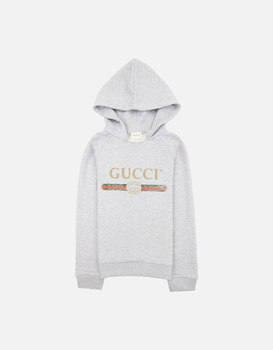 Junior Logo Print Hooded Sweatshirt Grey 1676, 4 of 3