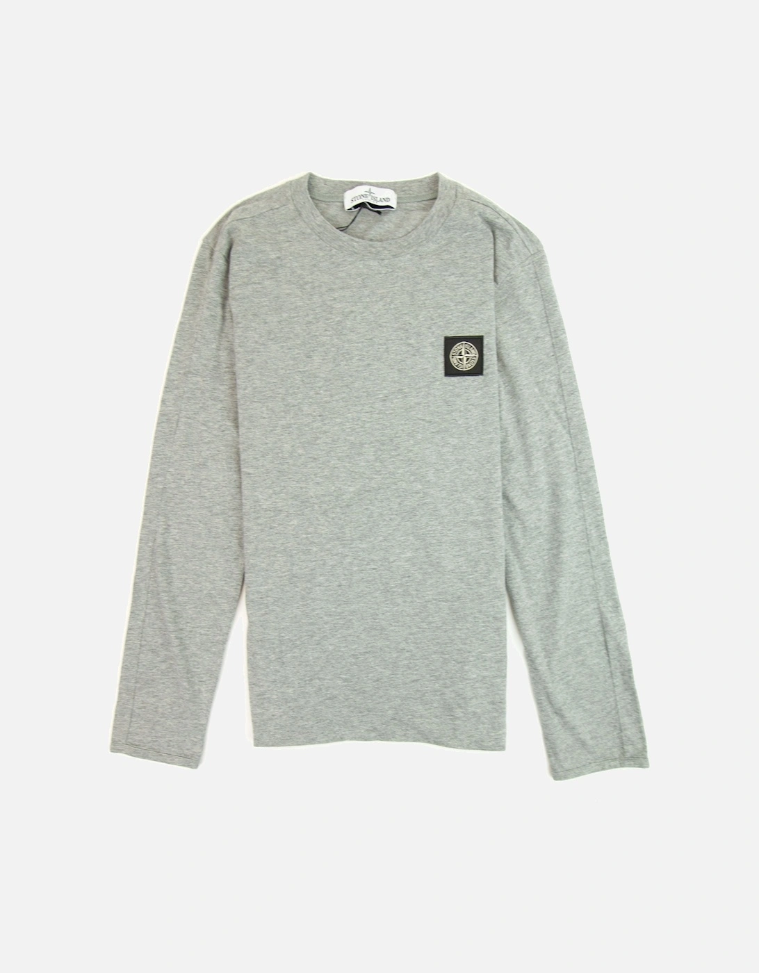 Junior Chest Logo Long Sleeve T-Shirt Light Grey V1064, 3 of 2