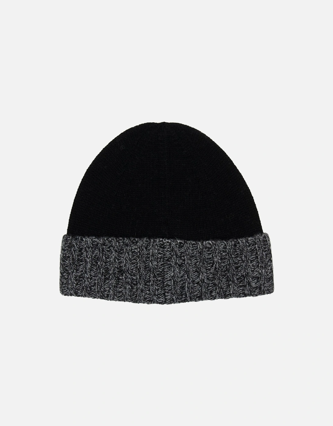 Junior N05z8 Wool Melagne Cuff Beanie Black V0029