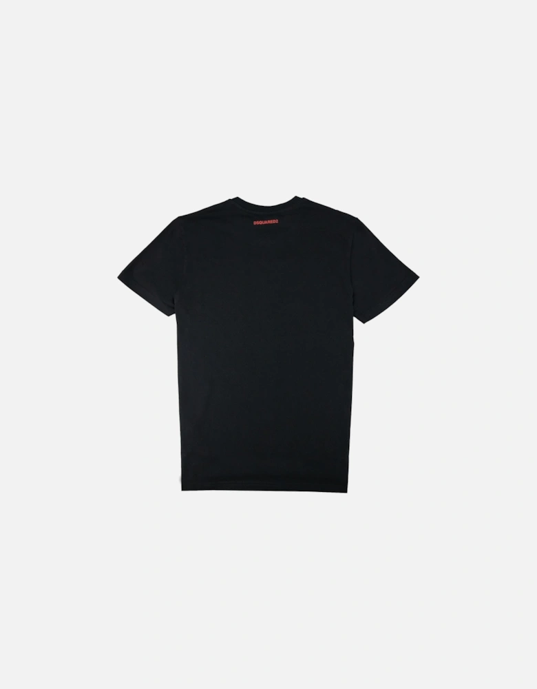 Kids DSQ2 Milano Italy Tshirt Black