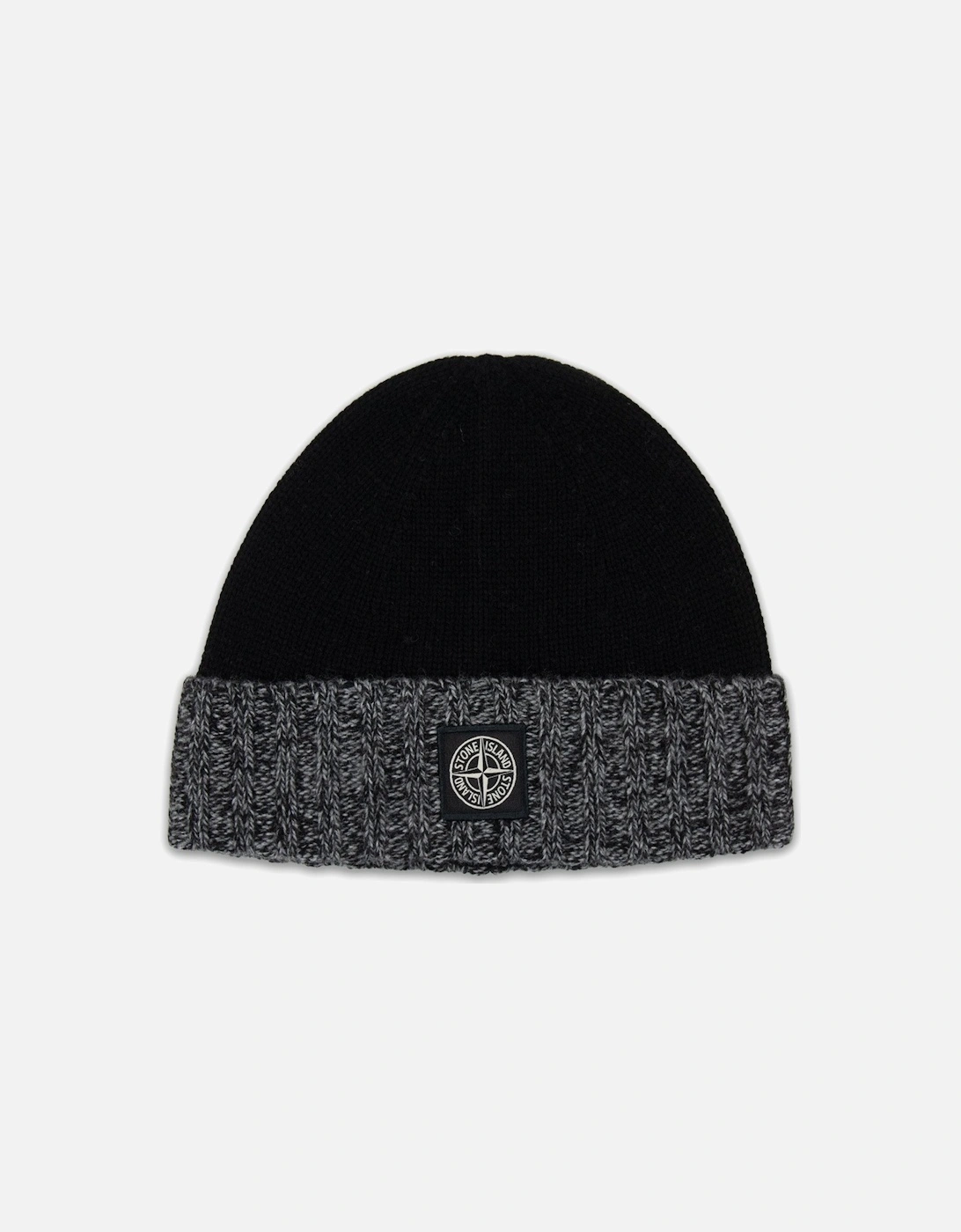 Junior N05z8 Wool Melagne Cuff Beanie Black V0029, 4 of 3