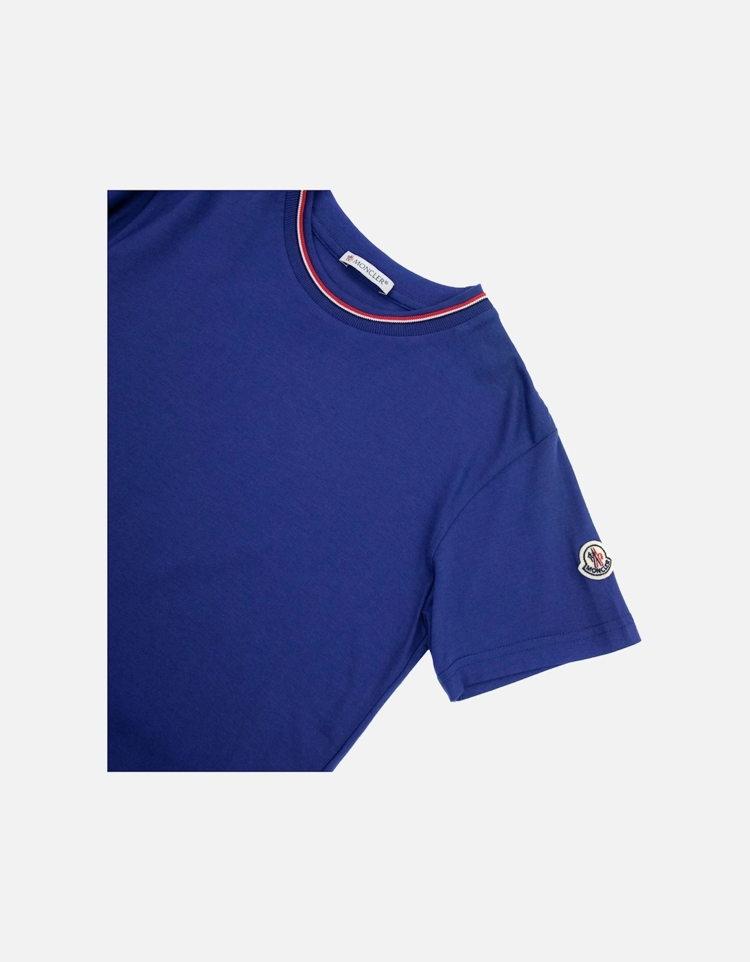 Junior Maglia Embriodered Arm Logo T Shirt Royal Blue