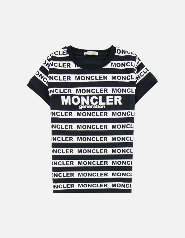 Junior Genertation Stripe T-shirt Black