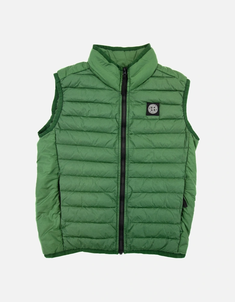 Junior G0131 Loom Woven Nylon Gilet Bottle Green V0053