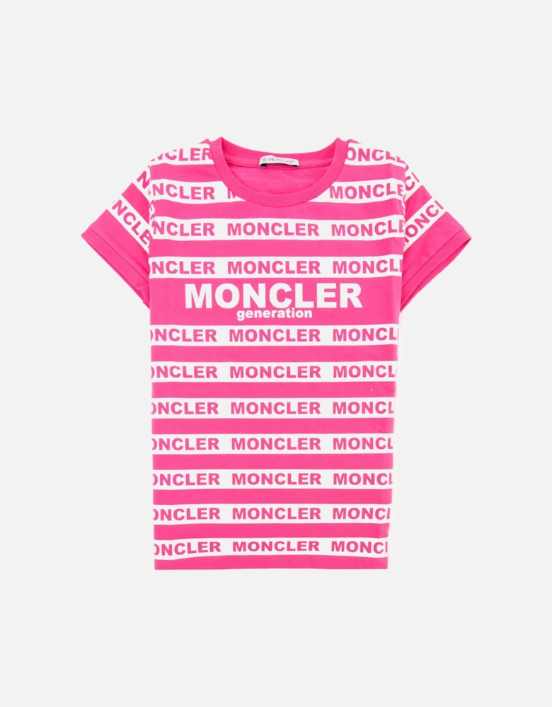 Junior Genertation Stripe T-shirt Pink GJ1