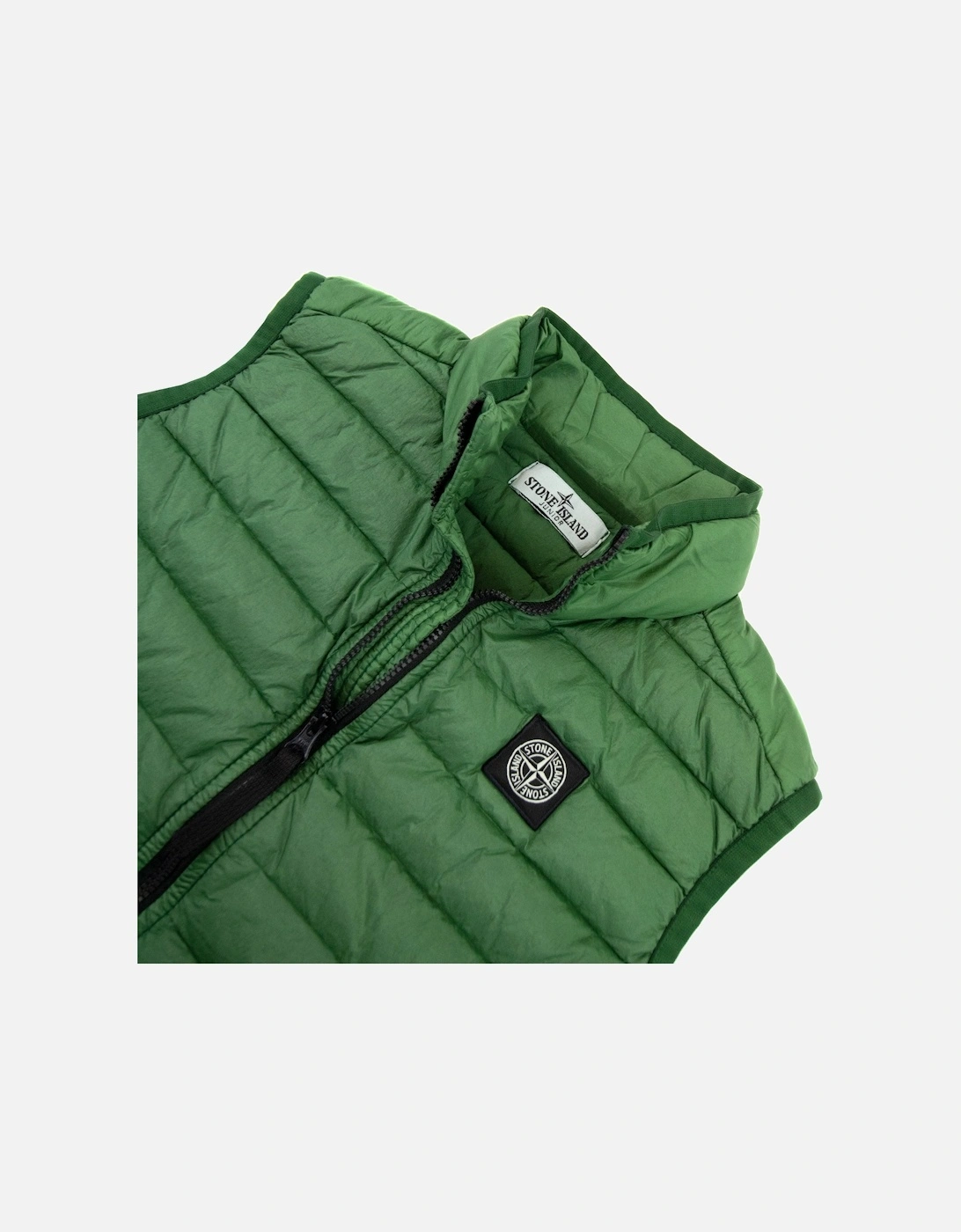 Junior G0131 Loom Woven Nylon Gilet Bottle Green V0053
