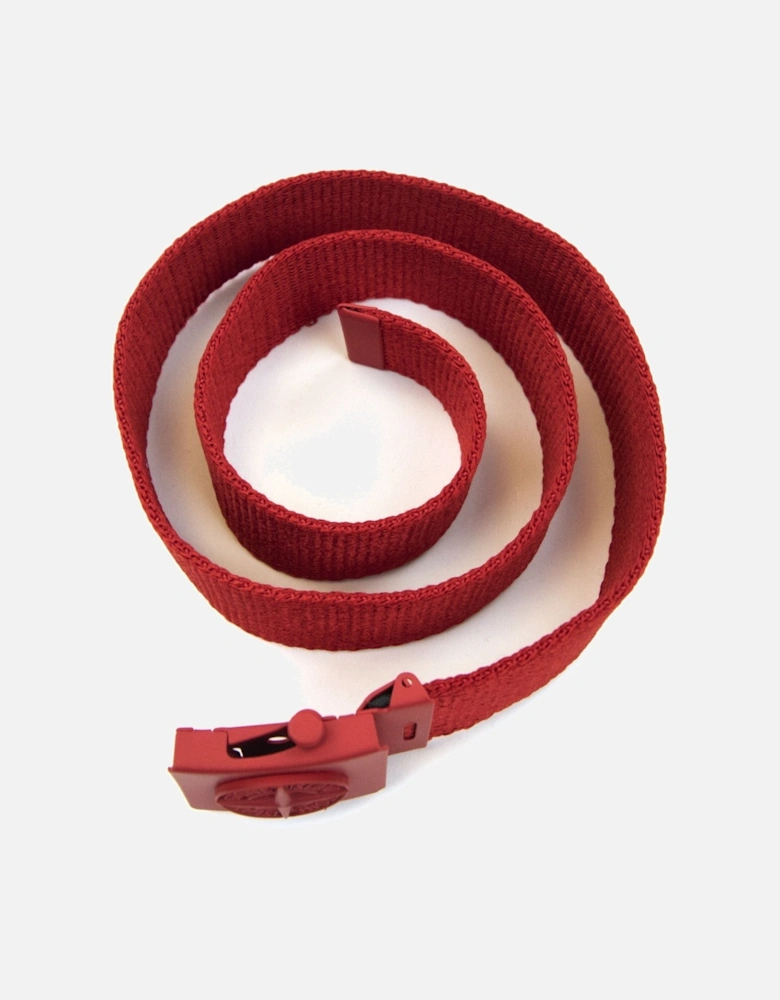 Junior 90461 Embossed Logo Buckle Belt Red V0010
