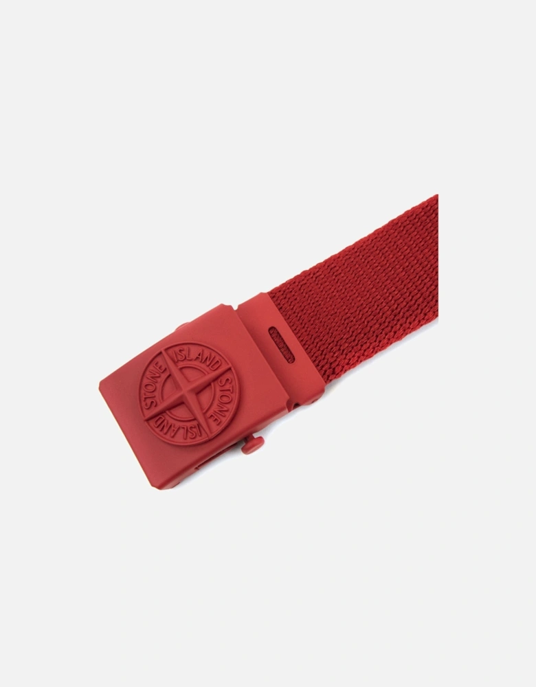 Junior 90461 Embossed Logo Buckle Belt Red V0010