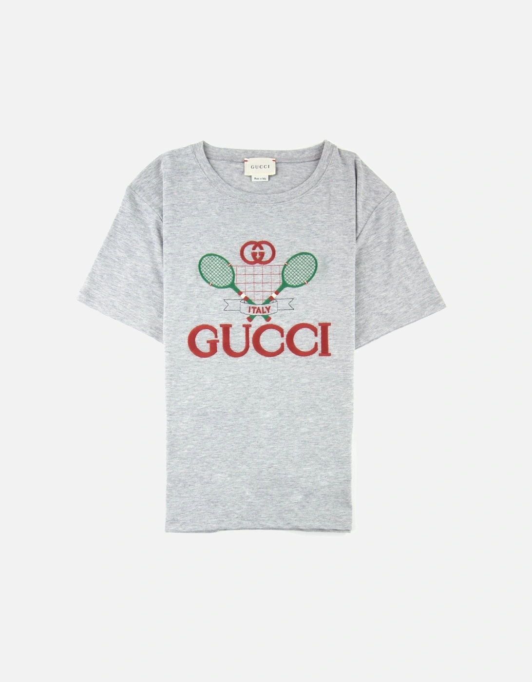 Junior Tennis Logo T-shirt Grey, 3 of 2