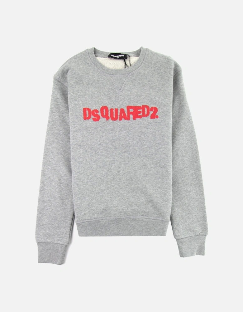 Dsqaured2 Kids Stamped Logo Crewneck Sweatshirt Grey