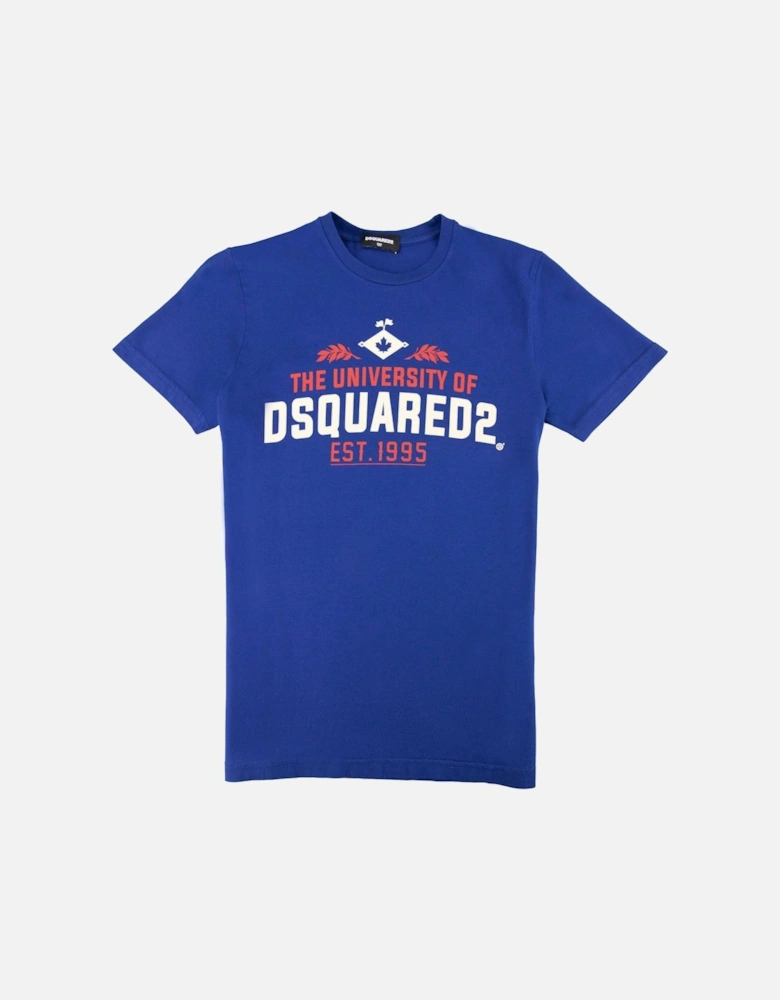 Kids University Of Dsquared Tshirt Blue