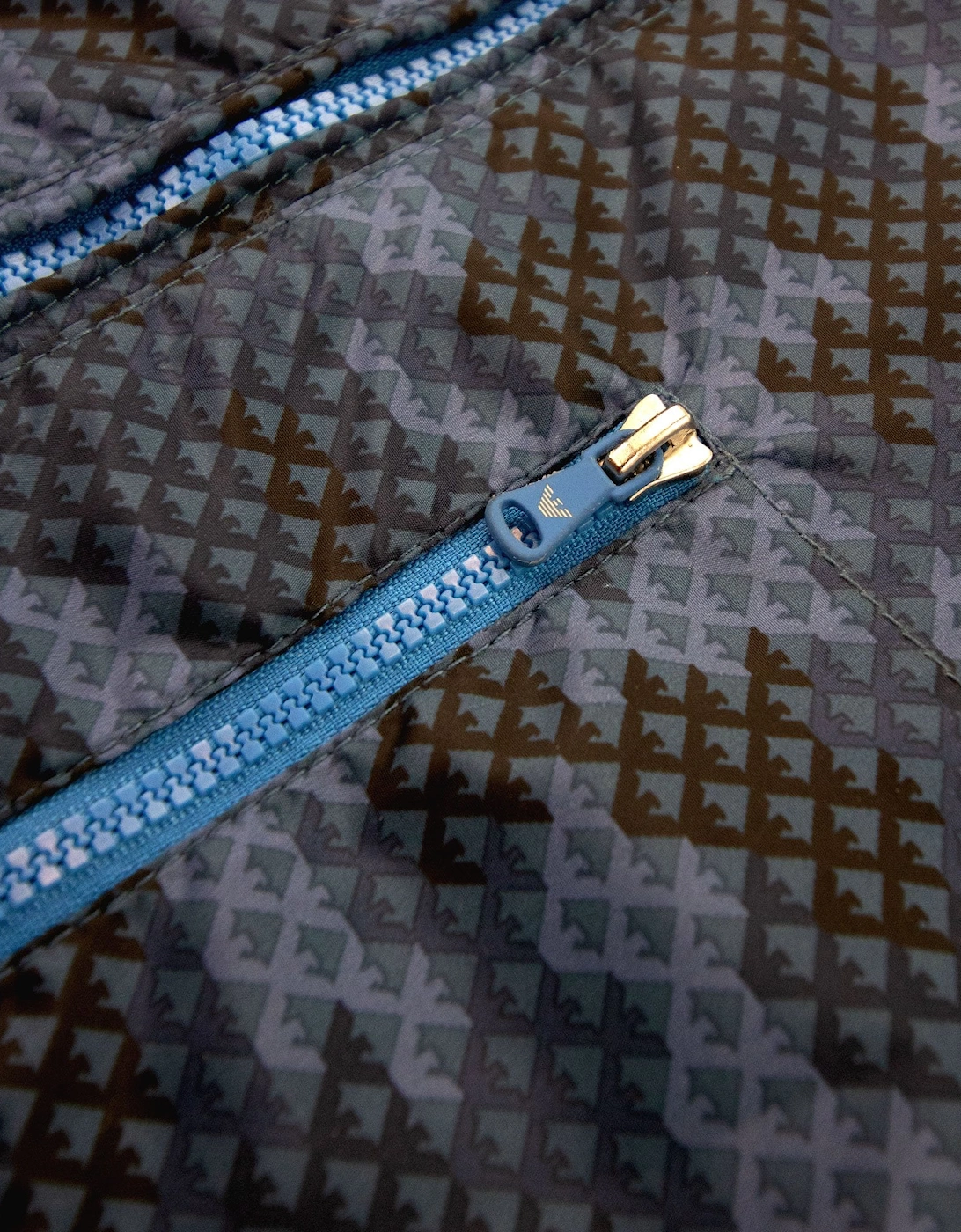 Junior Blouson Nylon Hoodied Jacket Navy Blue