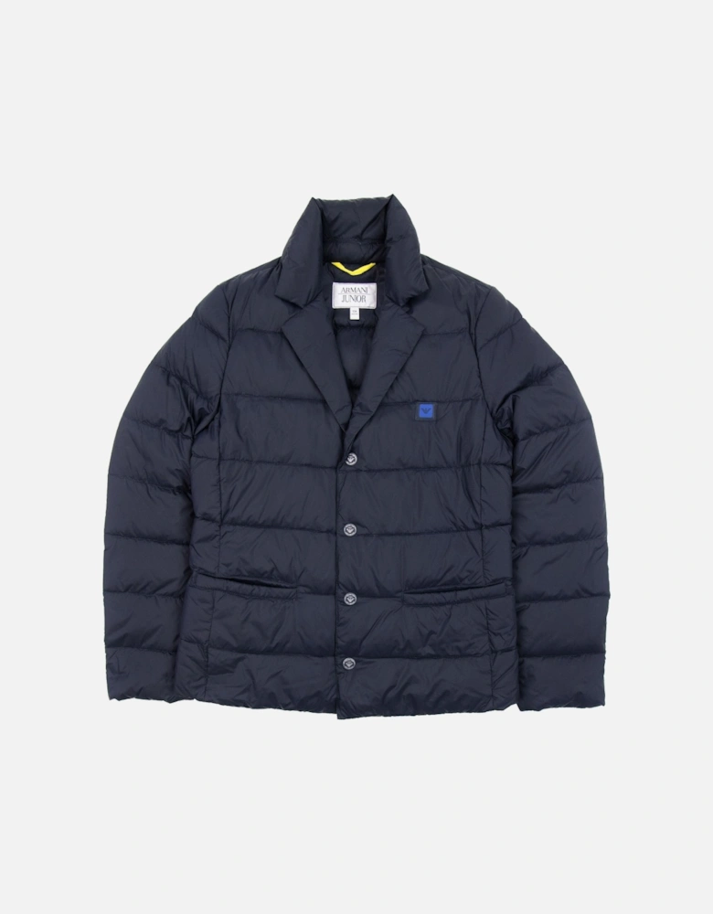 Junior Padded Blazer Jacket Navy