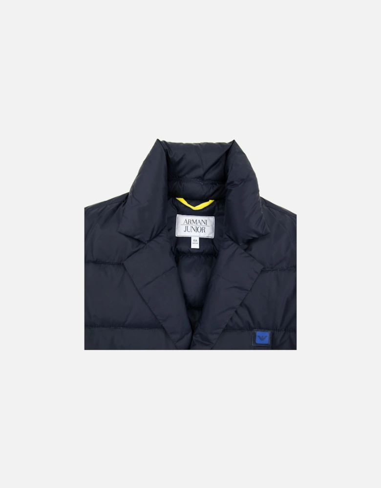 Junior Padded Blazer Jacket Navy