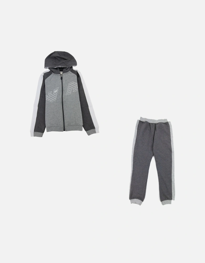 Junior Eagle Logo Tracksuit Melange Grigio