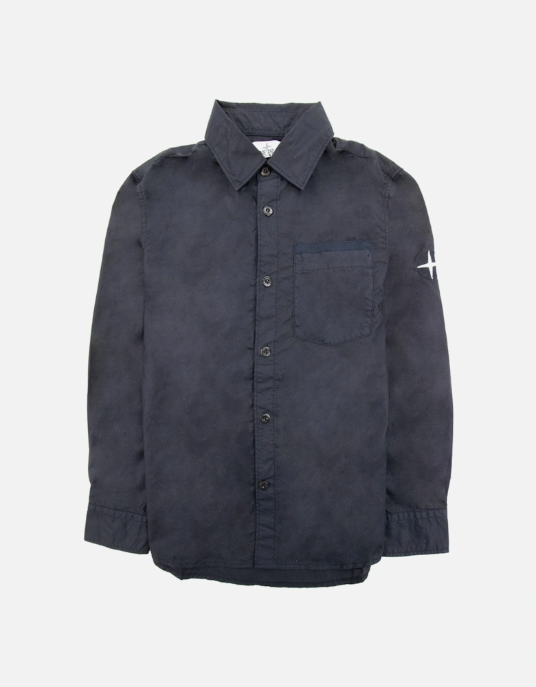 Junior Arm Patch Classic Shirt Navy V0020