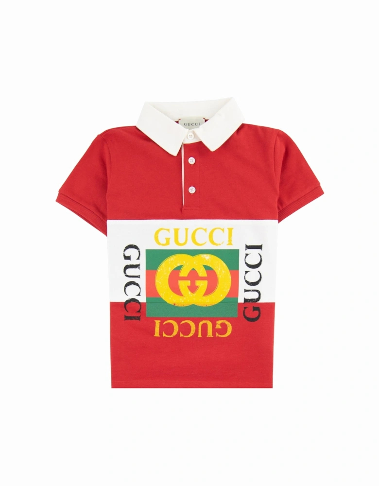 Junior Logo Polo Red