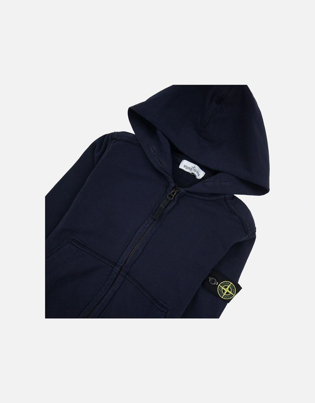 Junior Patch Logo Zip Up Hoodie Navy V0026