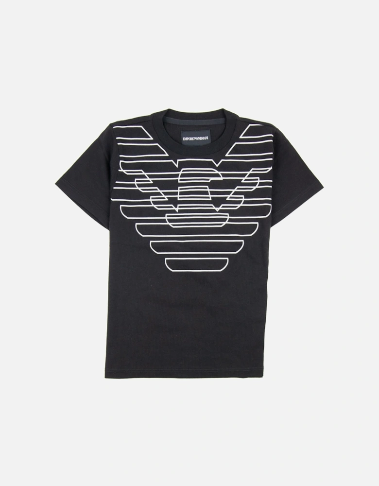 Jnr Eagle Logo Tshirt Black APR1