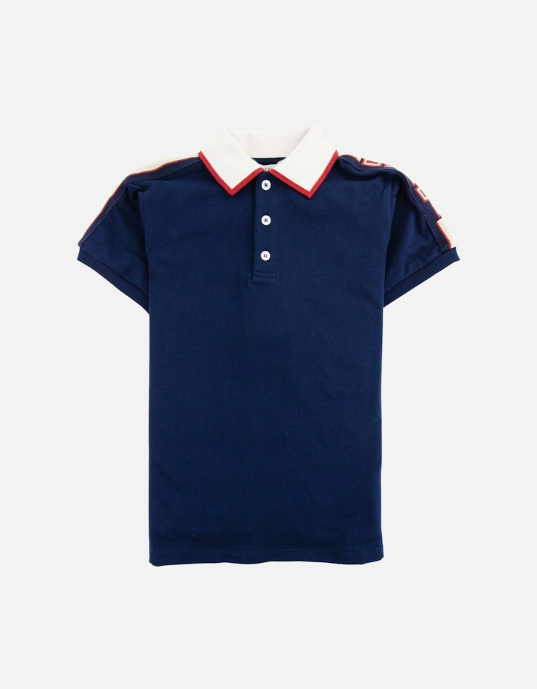 Junior Arm Logo Polo Shirt Blue