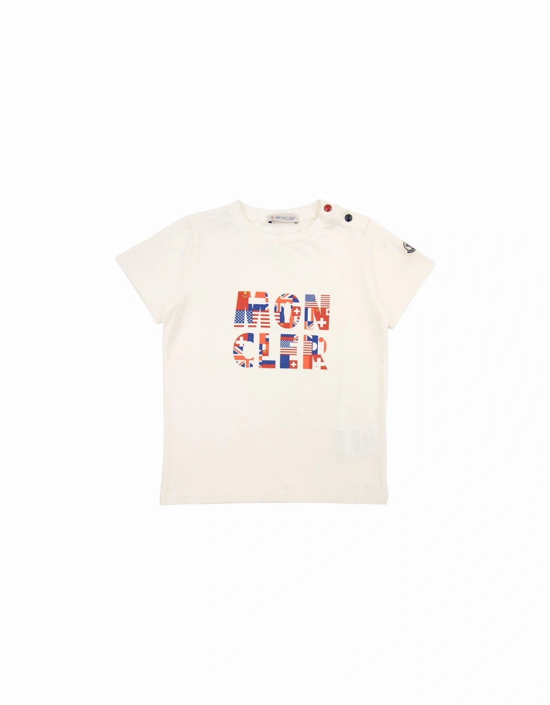 Junior Shoulder Button T-shirt White, 4 of 3