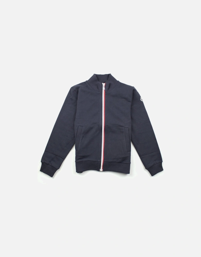 Junior Zip Up Bomber Jacket Navy