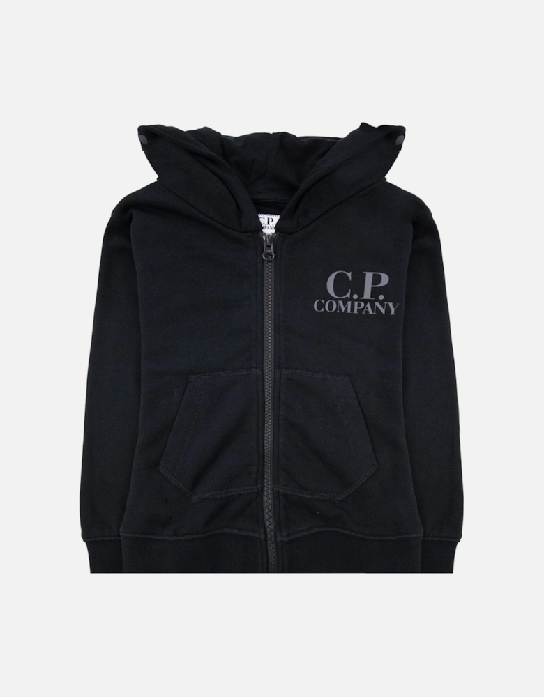 Undersixteen U16 Diagonal Fleece Goggle Hooded Sweatshirt Black 999