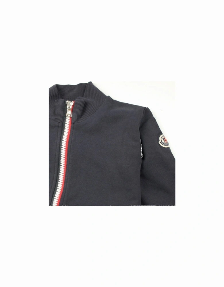 Junior Zip Up Bomber Jacket Navy
