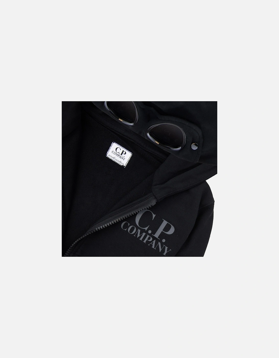 Undersixteen U16 Diagonal Fleece Goggle Hooded Sweatshirt Black 999