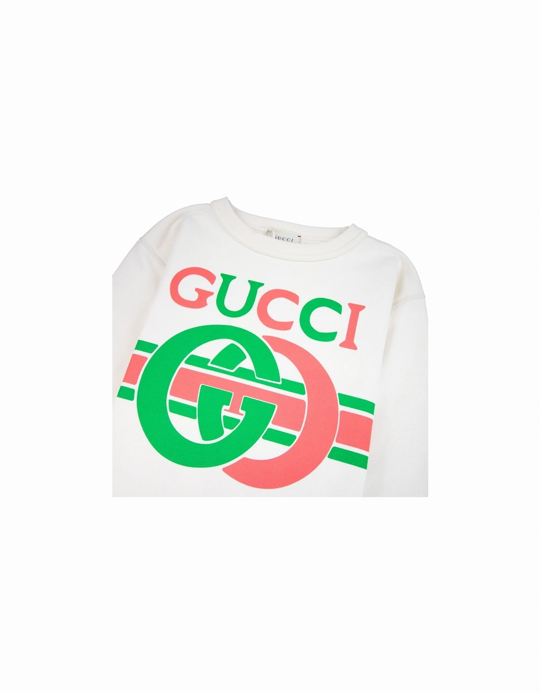 Junior Interlocking G Sweatshirt Off White