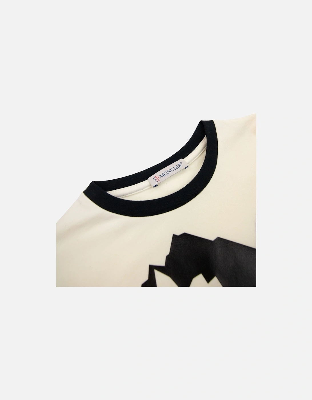 Junior Alpine Print Logo L/s T Shirt White 034