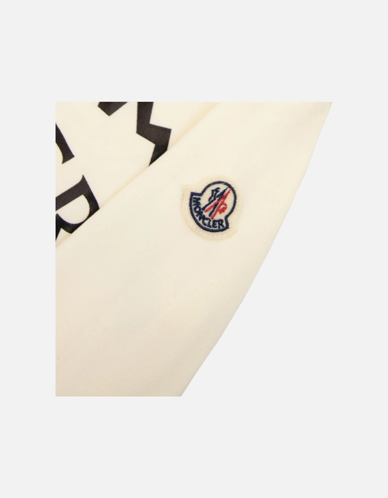 Junior Alpine Print Logo L/s T Shirt White 034