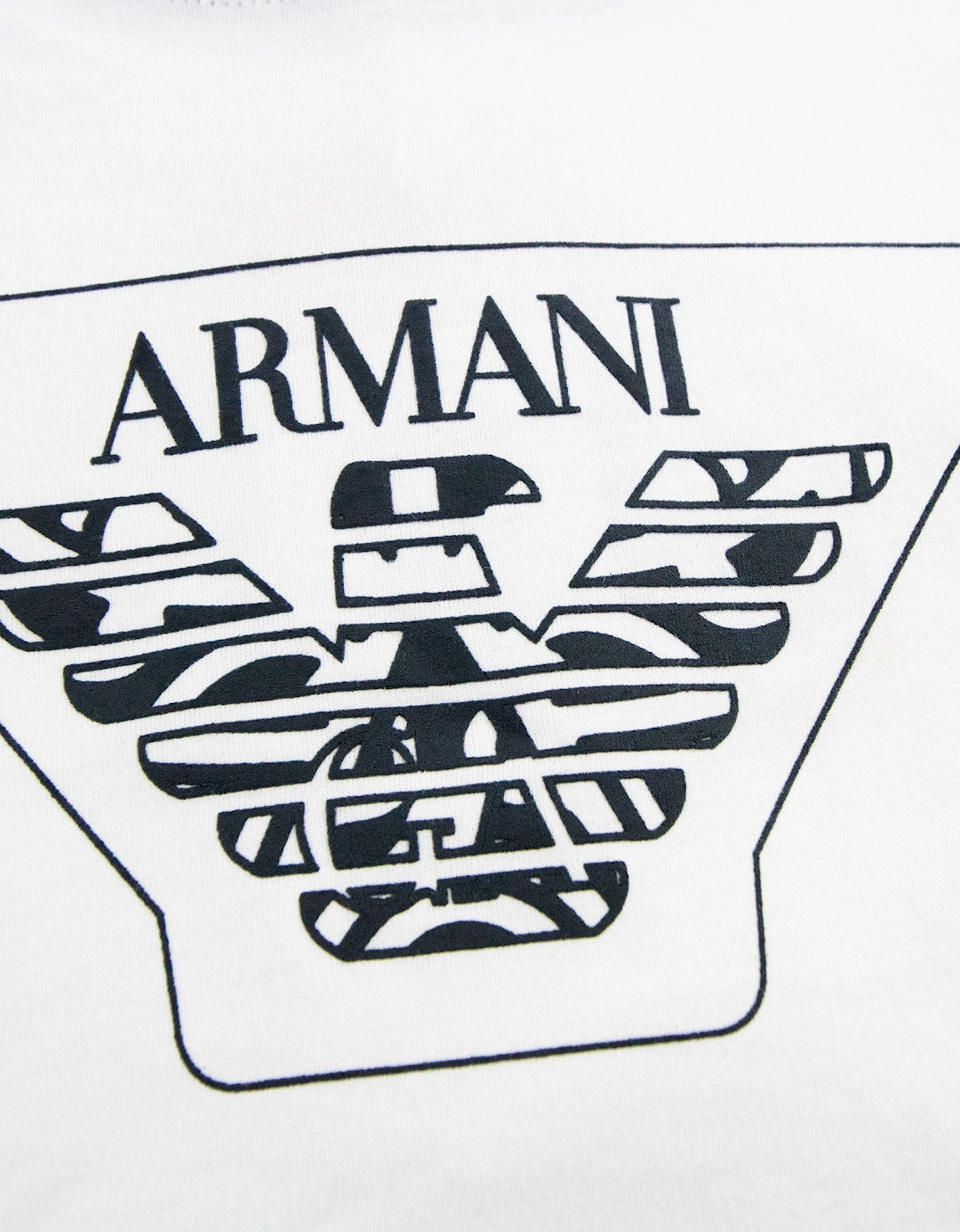 Junior Big Eaagle Logo T Shirt Bianco