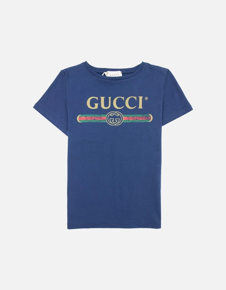 Junior Logo T-shirt Navy Blue 4367