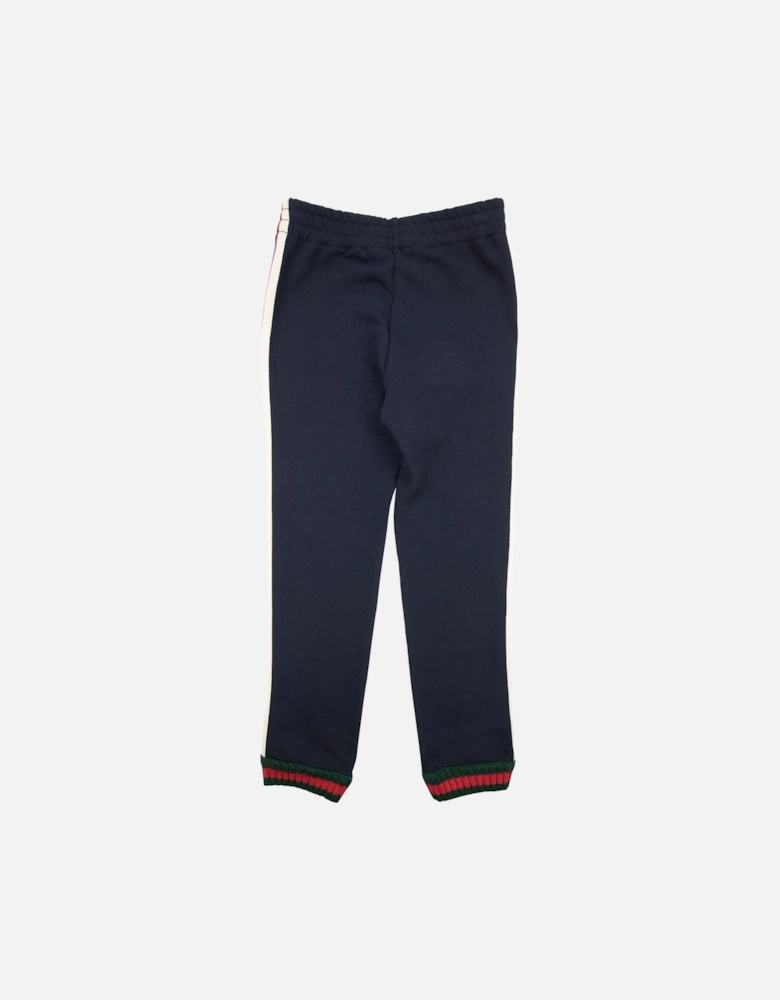 Junior Jacquard Trim Tracksuit Bottom Navy 4275