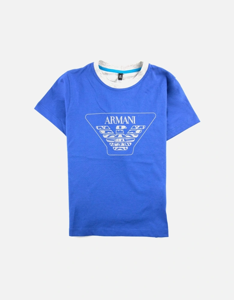 Junior Big Eagle Logo T Shirt Bluette