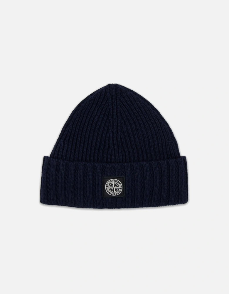 Junior N03z3 Wool Ribbed Beanie Navy Blue V0020