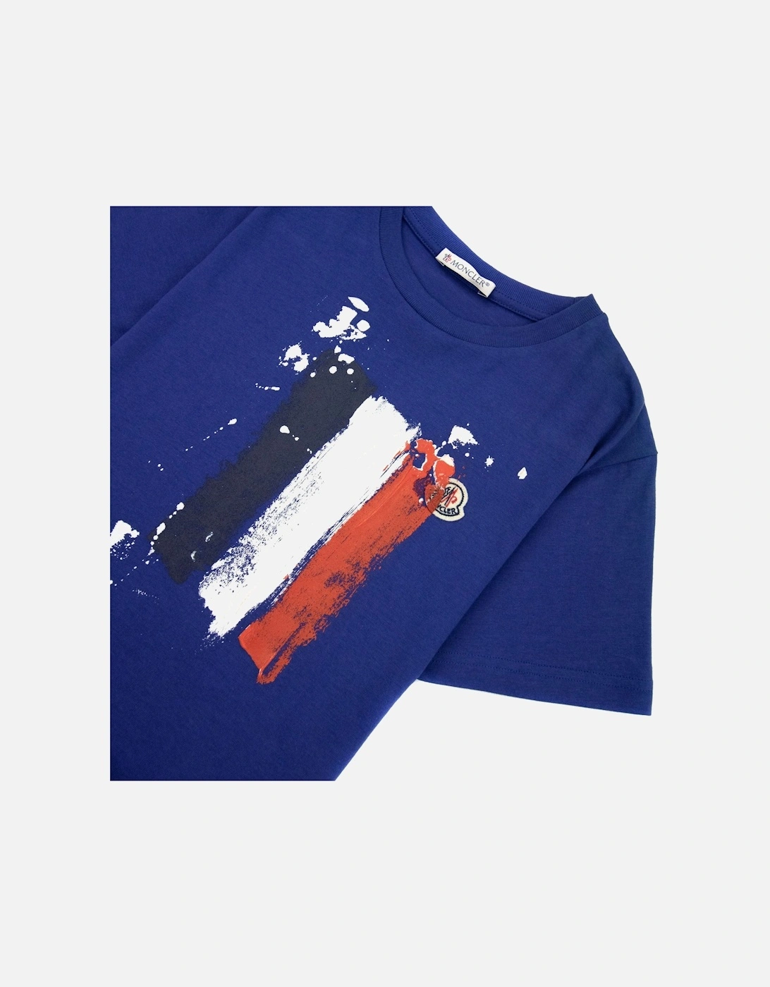 Junior Hand Painted Logo T Shirt Royal Blue