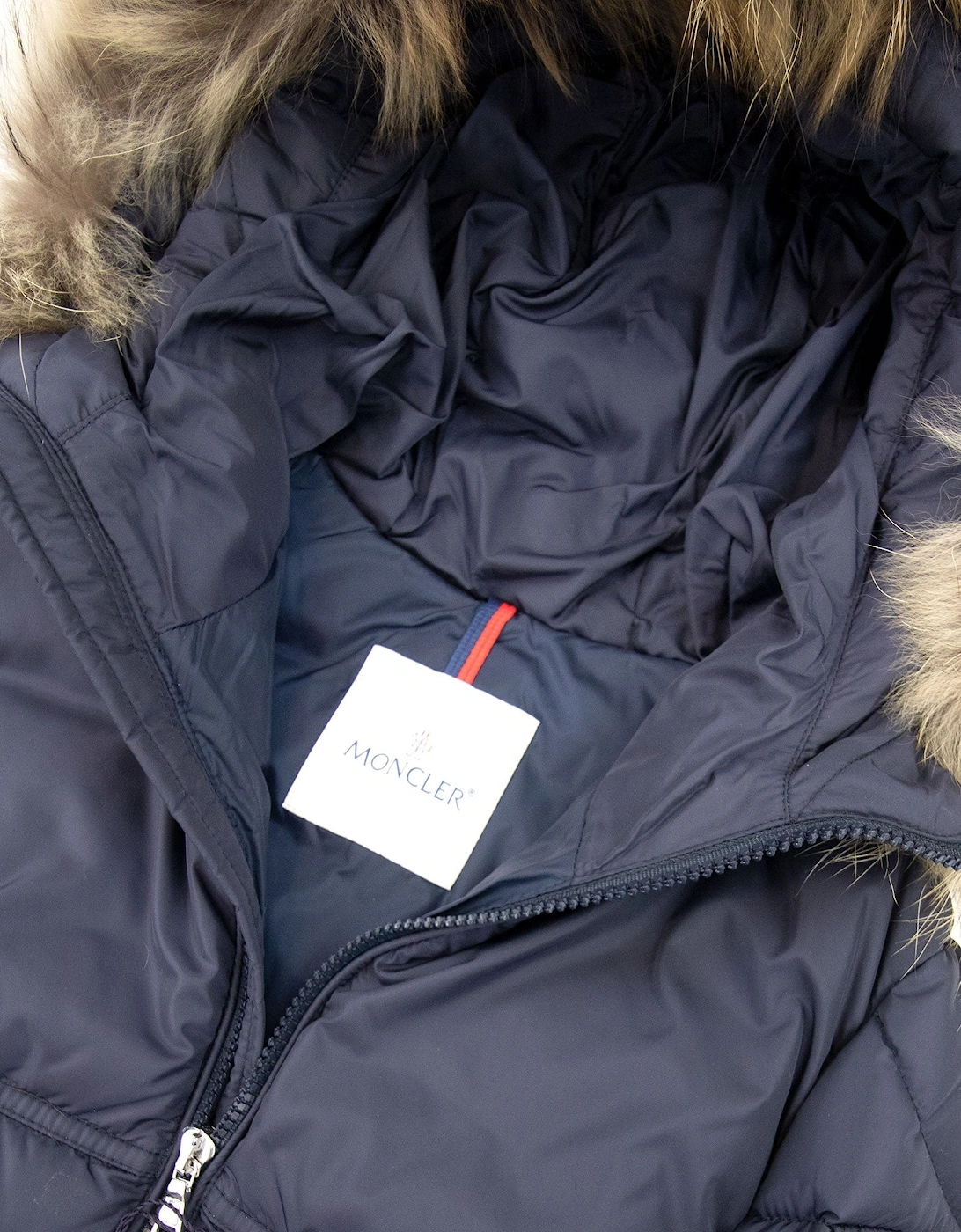 Junior New Byron Fur Coat Navy 742