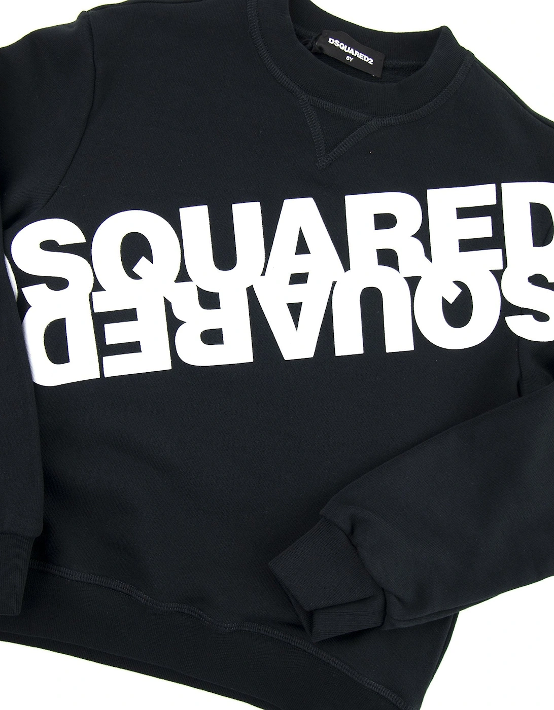 Kids Mirrored Logo Crewneck Sweatshirt Black