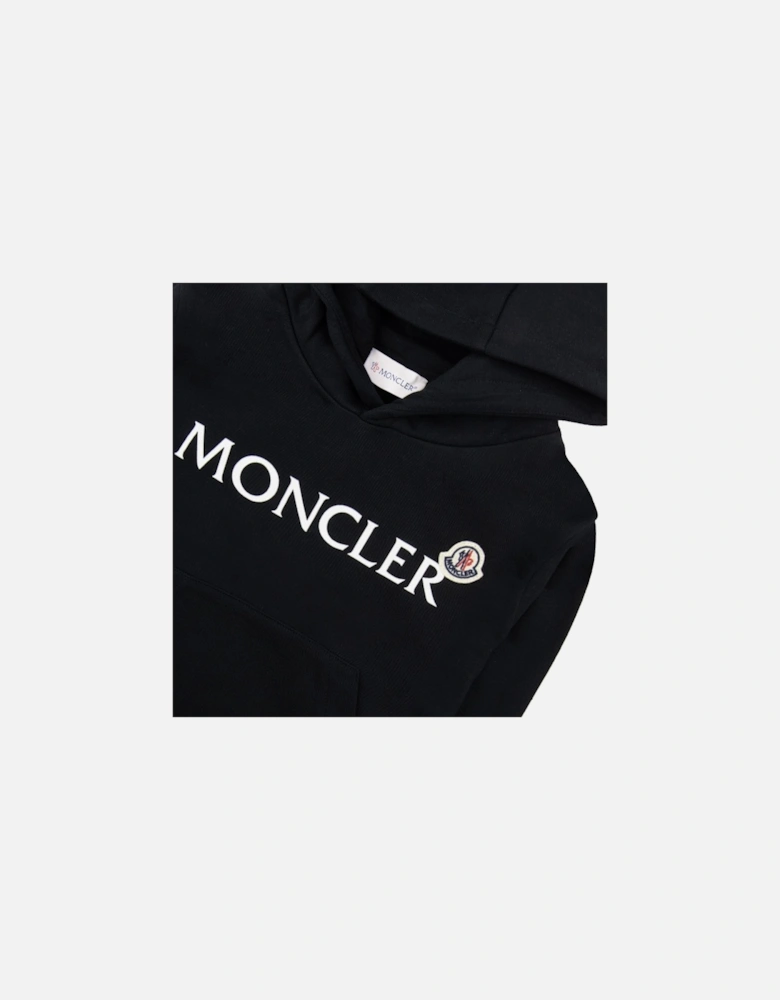 Junior Logo Printed Hoodied Sweatshirt Black 999