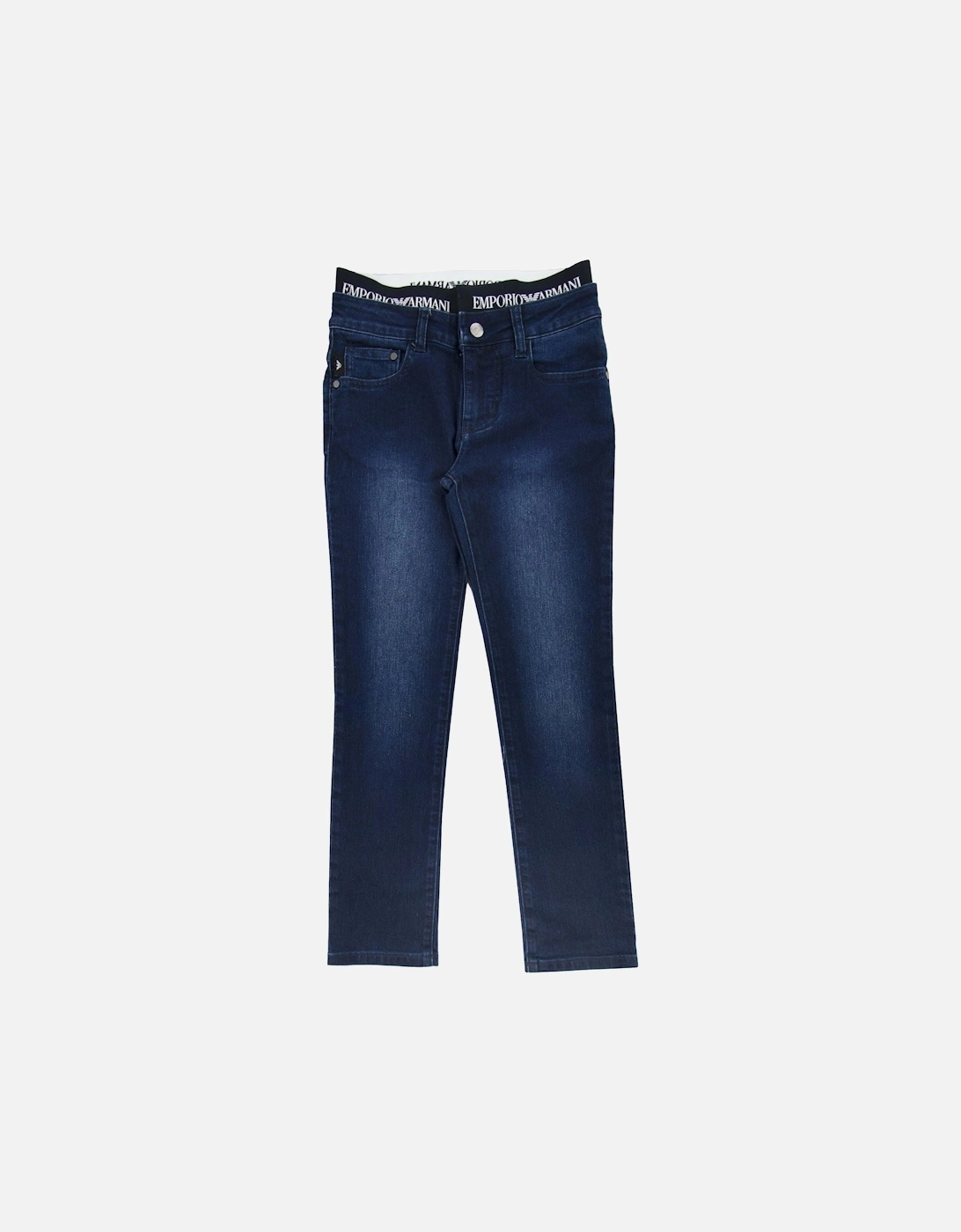 Jnr J17 Logo Insert Jeans 0941 Denim Blue, 3 of 2
