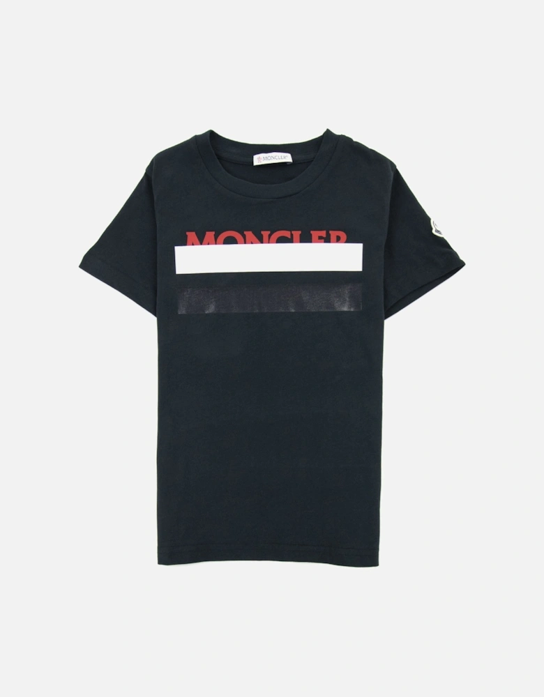 Junior Rubber Logo Maglia T Shirt Black