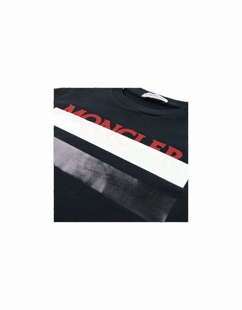 Junior Rubber Logo Maglia T Shirt Black