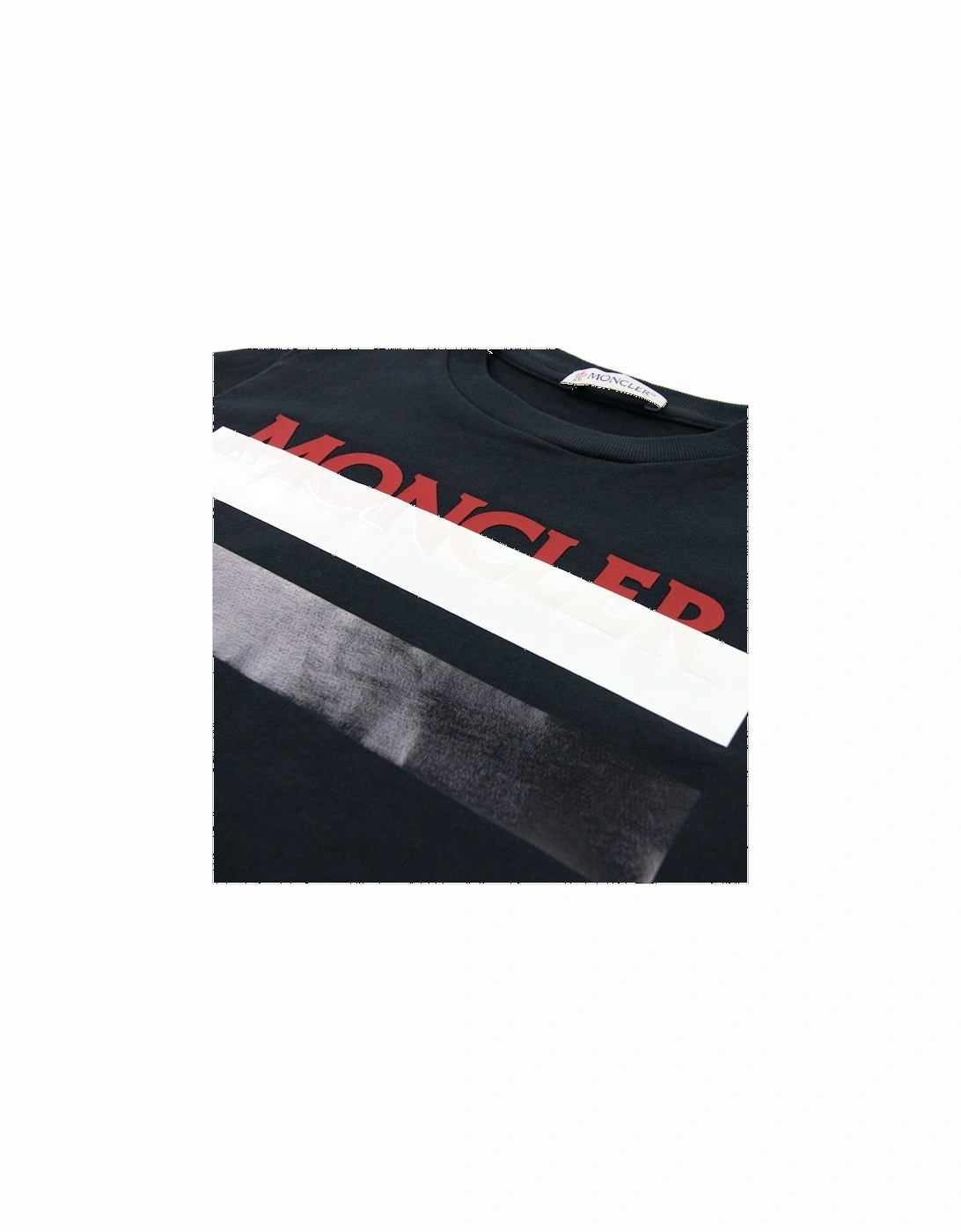 Junior Rubber Logo Maglia T Shirt Black