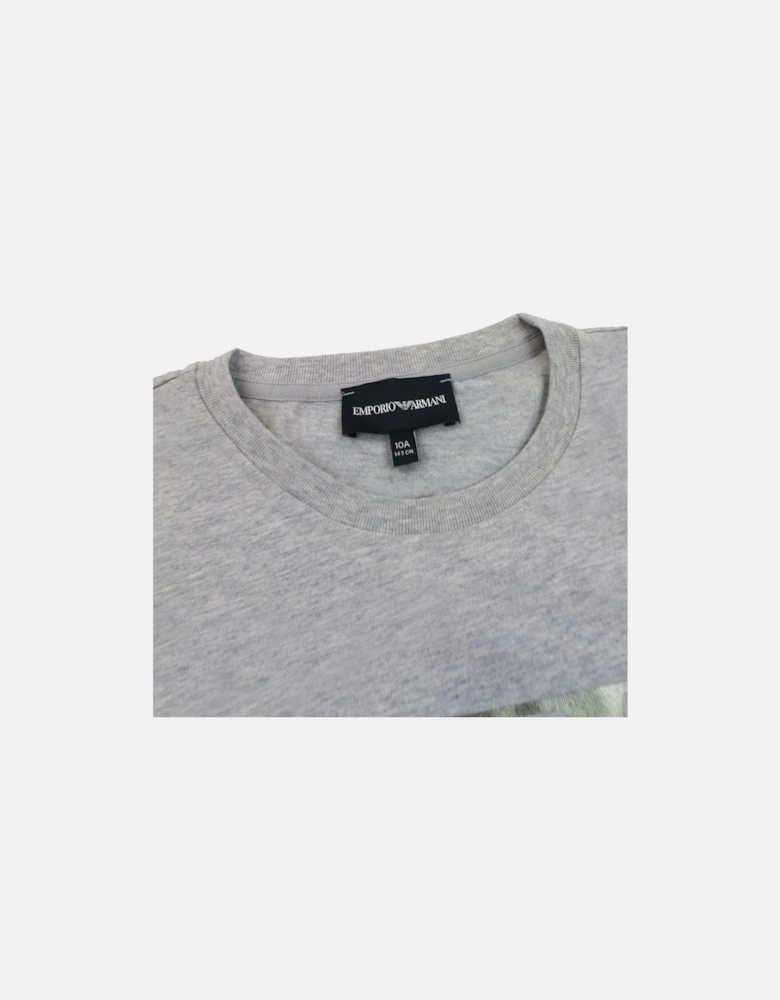 Jnr T-shirt And Shorts Set With Metal Prints Grey/black