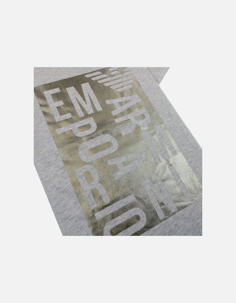 Jnr T-shirt And Shorts Set With Metal Prints Grey/black