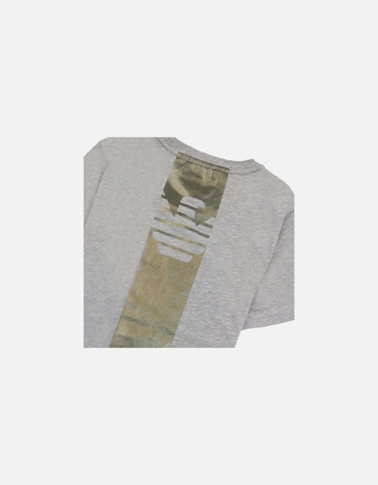 Jnr T-shirt And Shorts Set With Metal Prints Grey/black